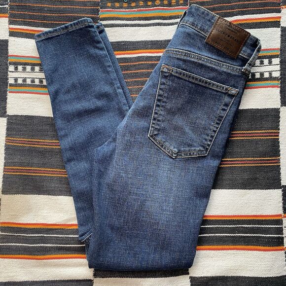 Lucky Brand Womens High Rise Skinny Bridgette Jeans Size 2 / 26 Ankle Button Fly - Picture 1 of 11